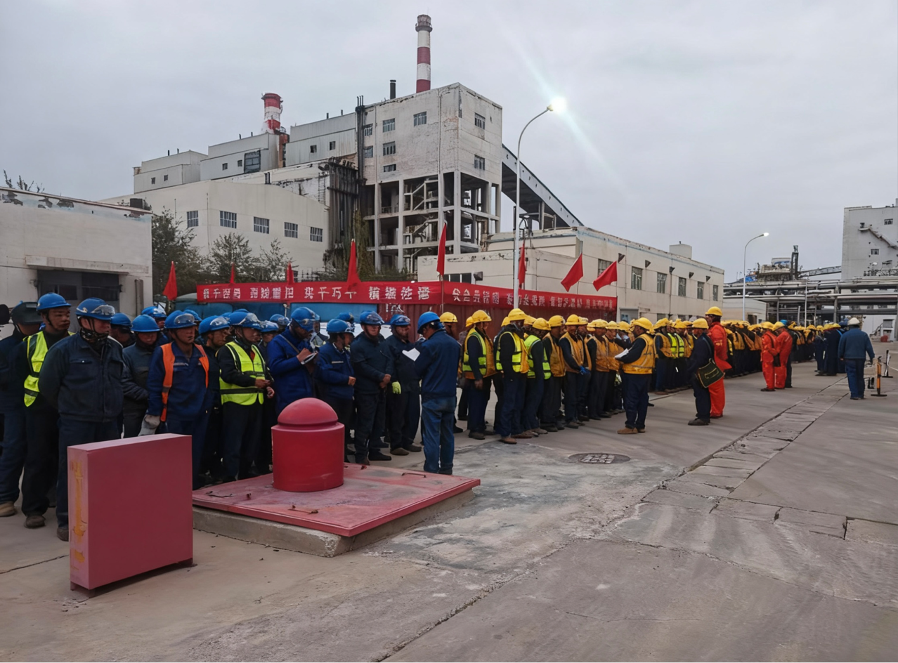 最大晨會！弘旭公司和寧大修項(xiàng)目部組織安全晨會(圖2)